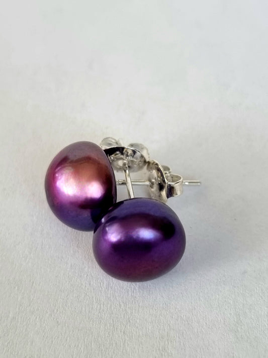 Orecchini "Perla Viola"