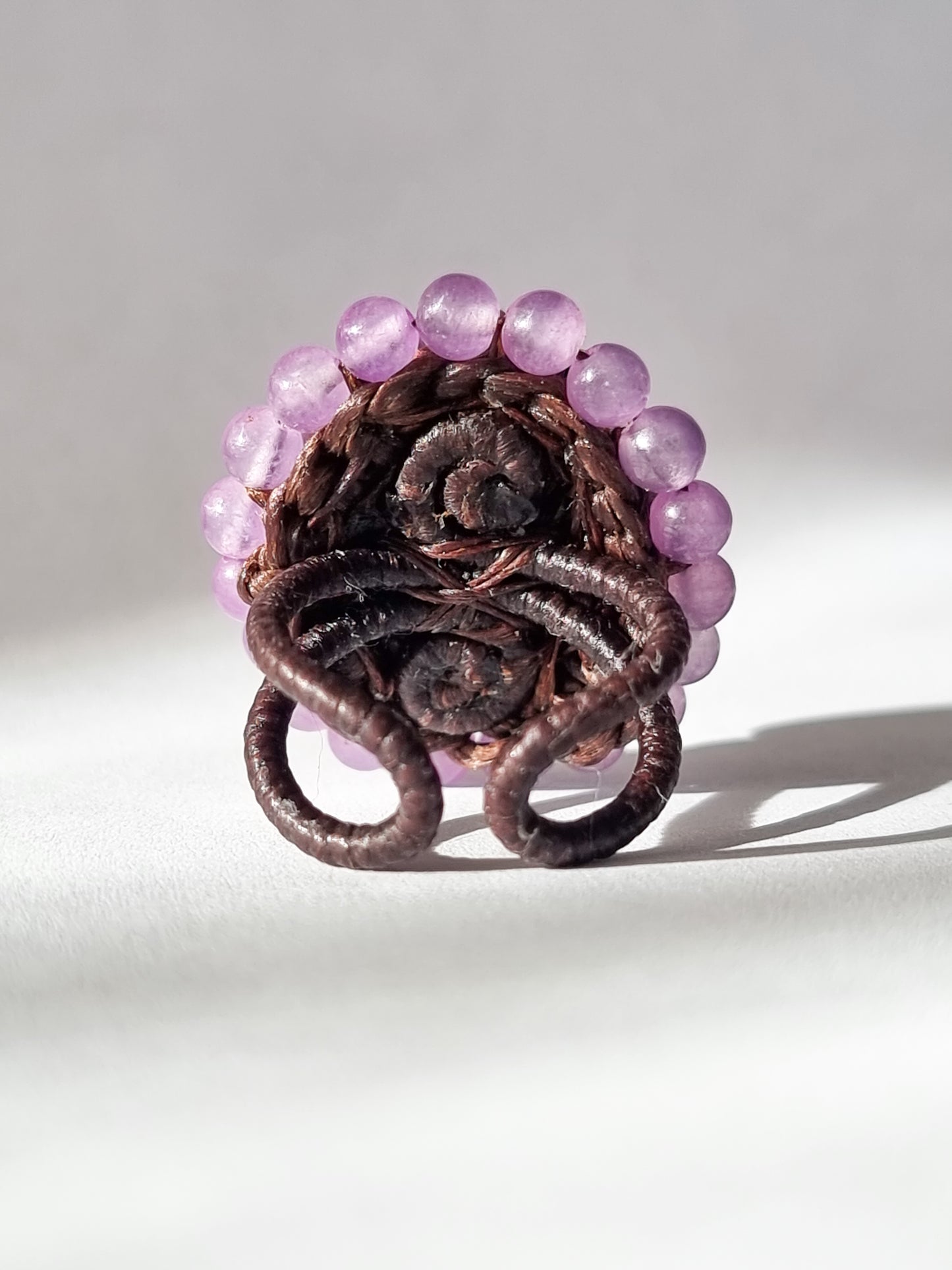 Anello "Fiore di Agata Viola e Cristalli" Holi