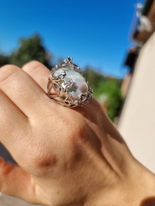 Anello "Perla Barocca"