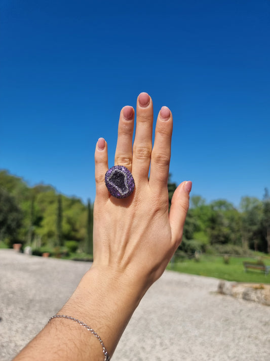 Anello Ametista Grezza