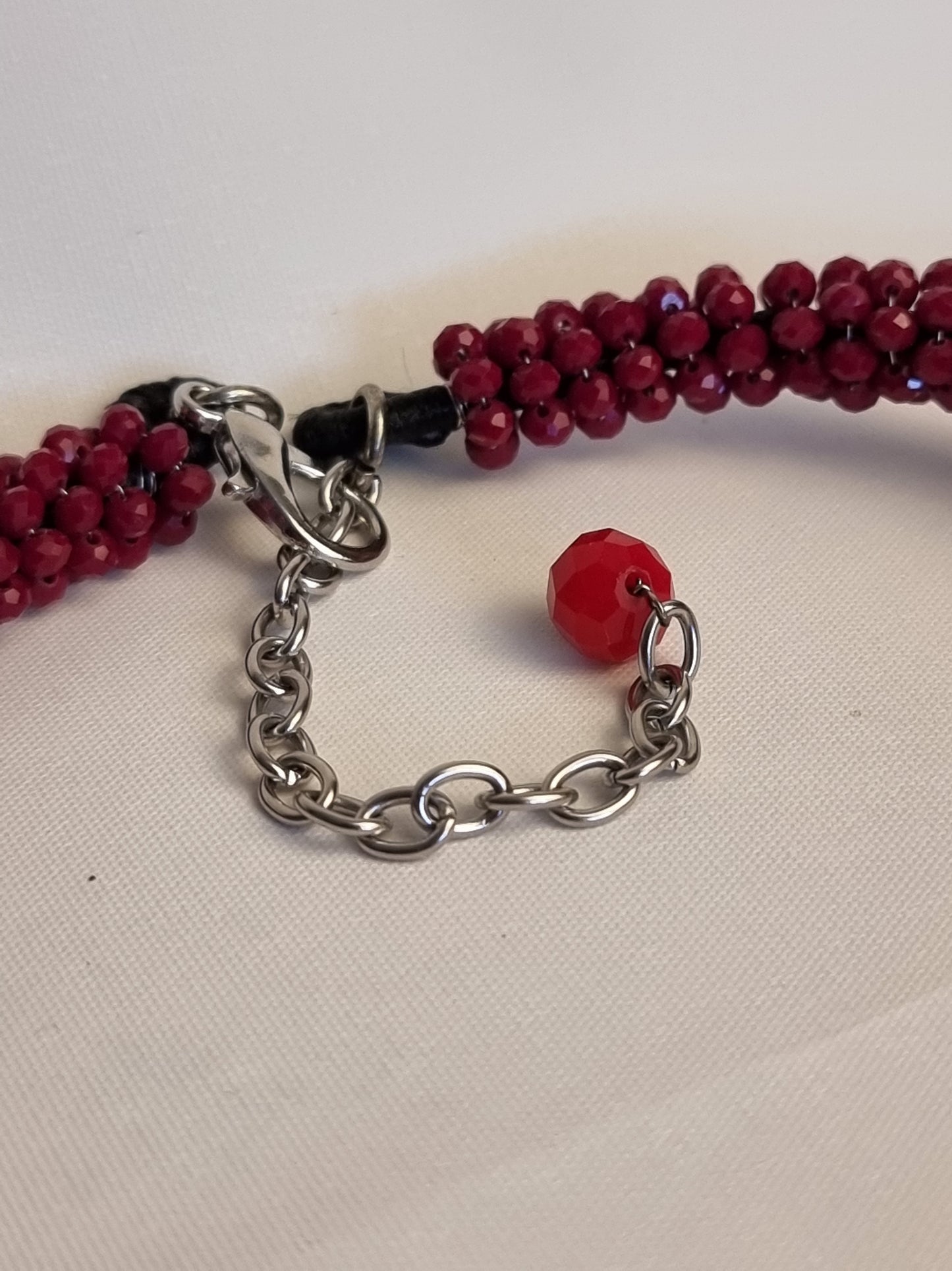 Collana Floreale Bordeaux