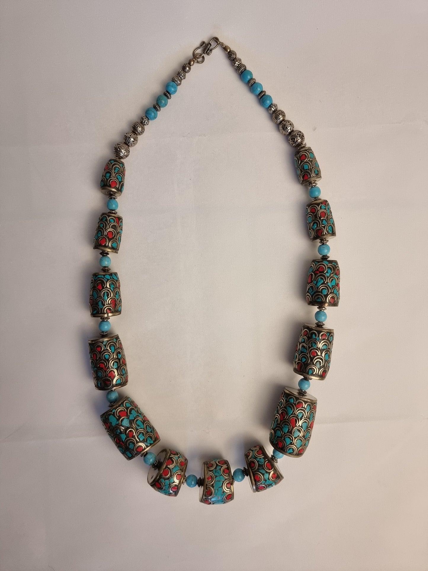 Collana Tibet Argento a Colori Pois