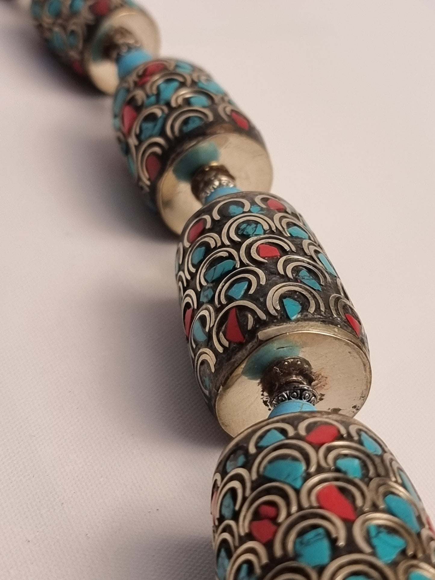 Collana Tibet Argento a Colori Pois