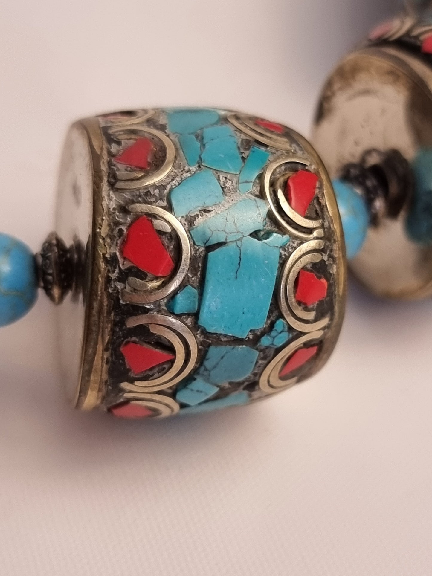 Collana Tibet Argento a Colori Pois