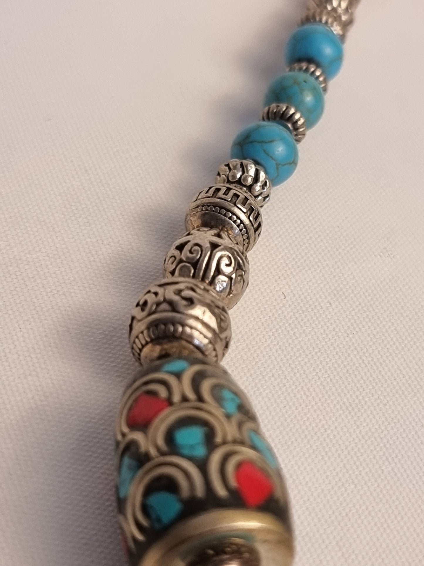Collana Tibet Argento a Colori Pois