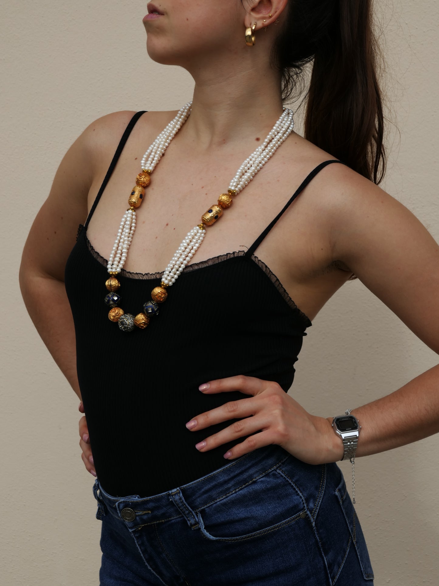 Collana Tibet Perle e Barilottini