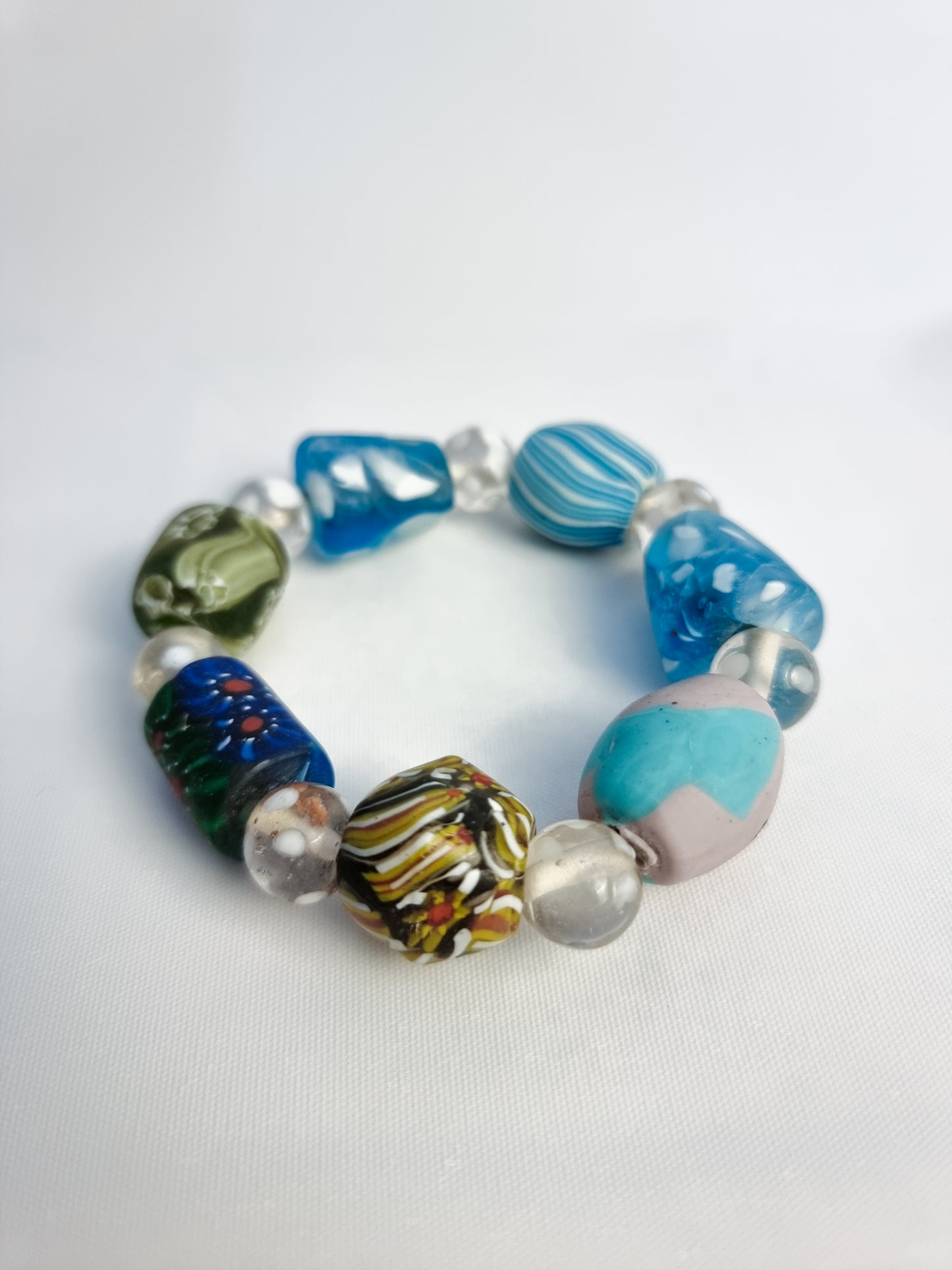 Bracciale Pasta Vitrea Azzurro