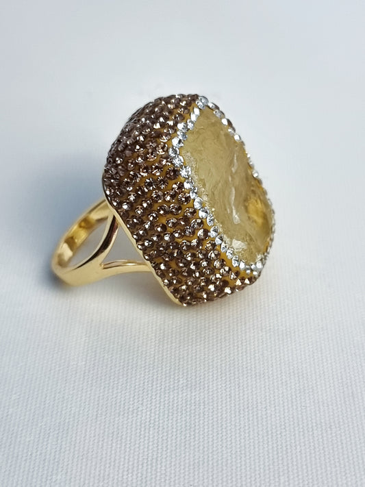 Anello Quarzo Citrino