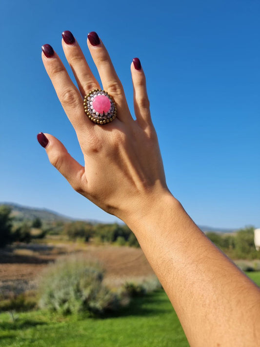 Anello "Fiore di Agata Rosa" Holi