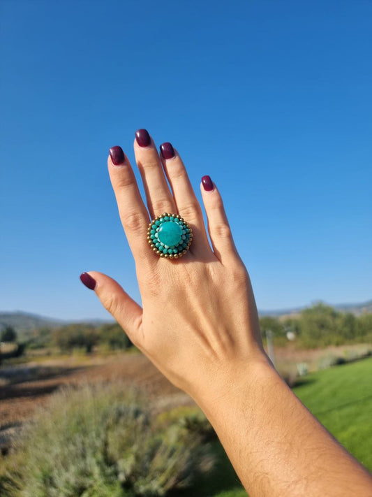 Anello "Fiore di Agata Celeste" Holi