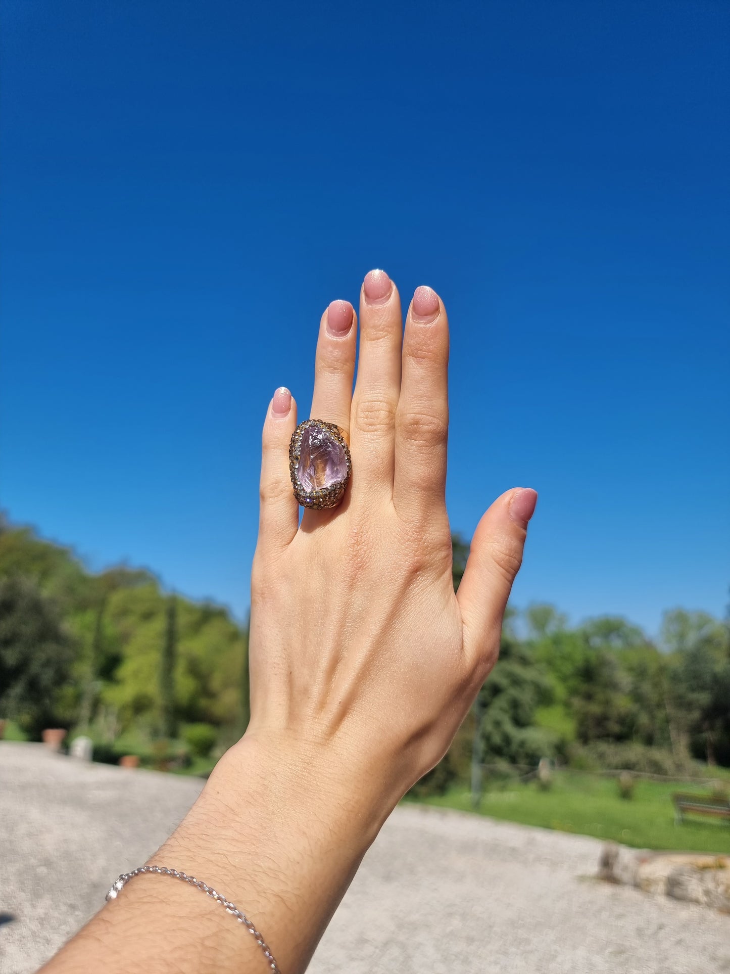 Anello a Fascia Ametista
