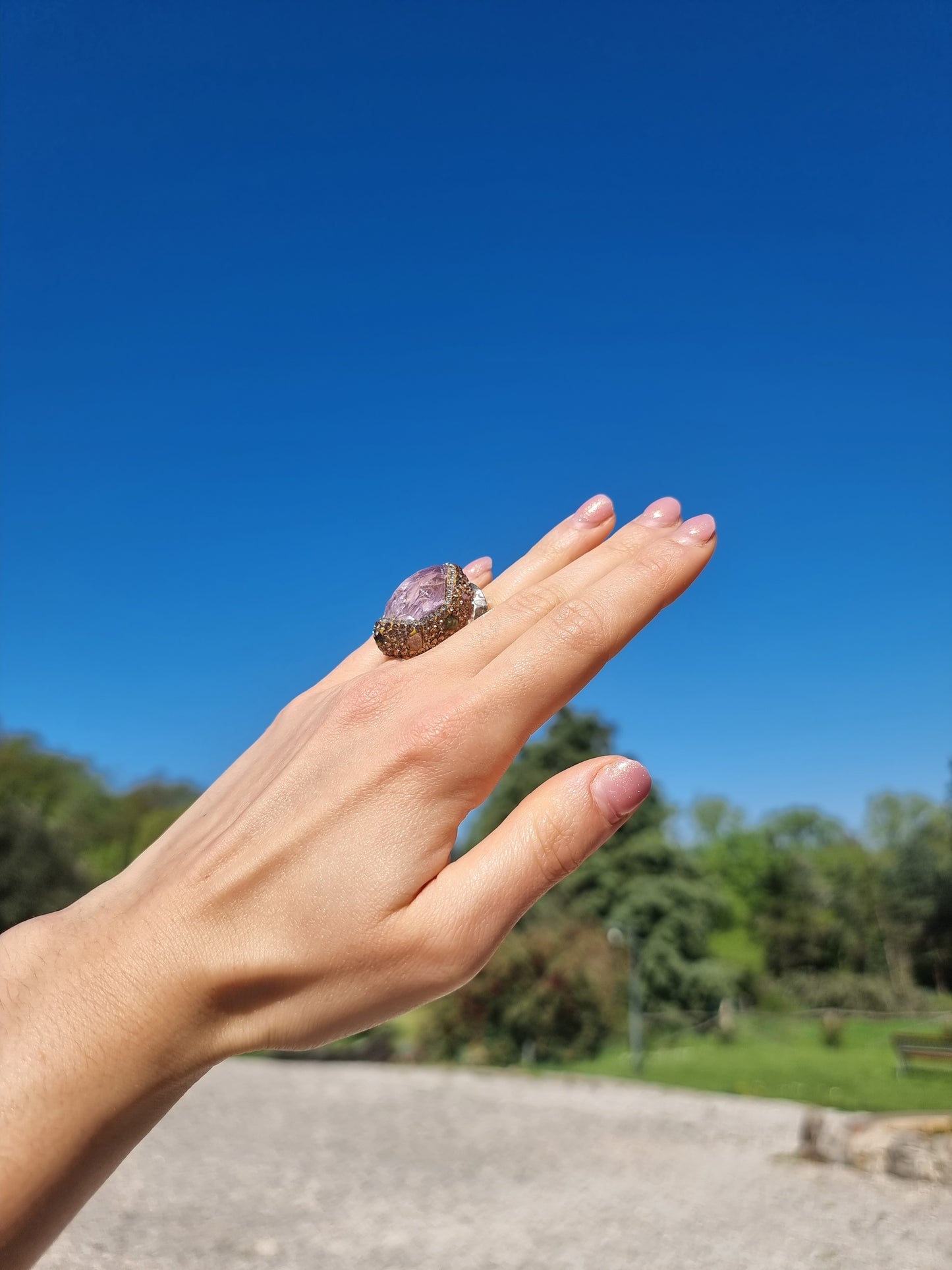 Anello a Fascia Ametista
