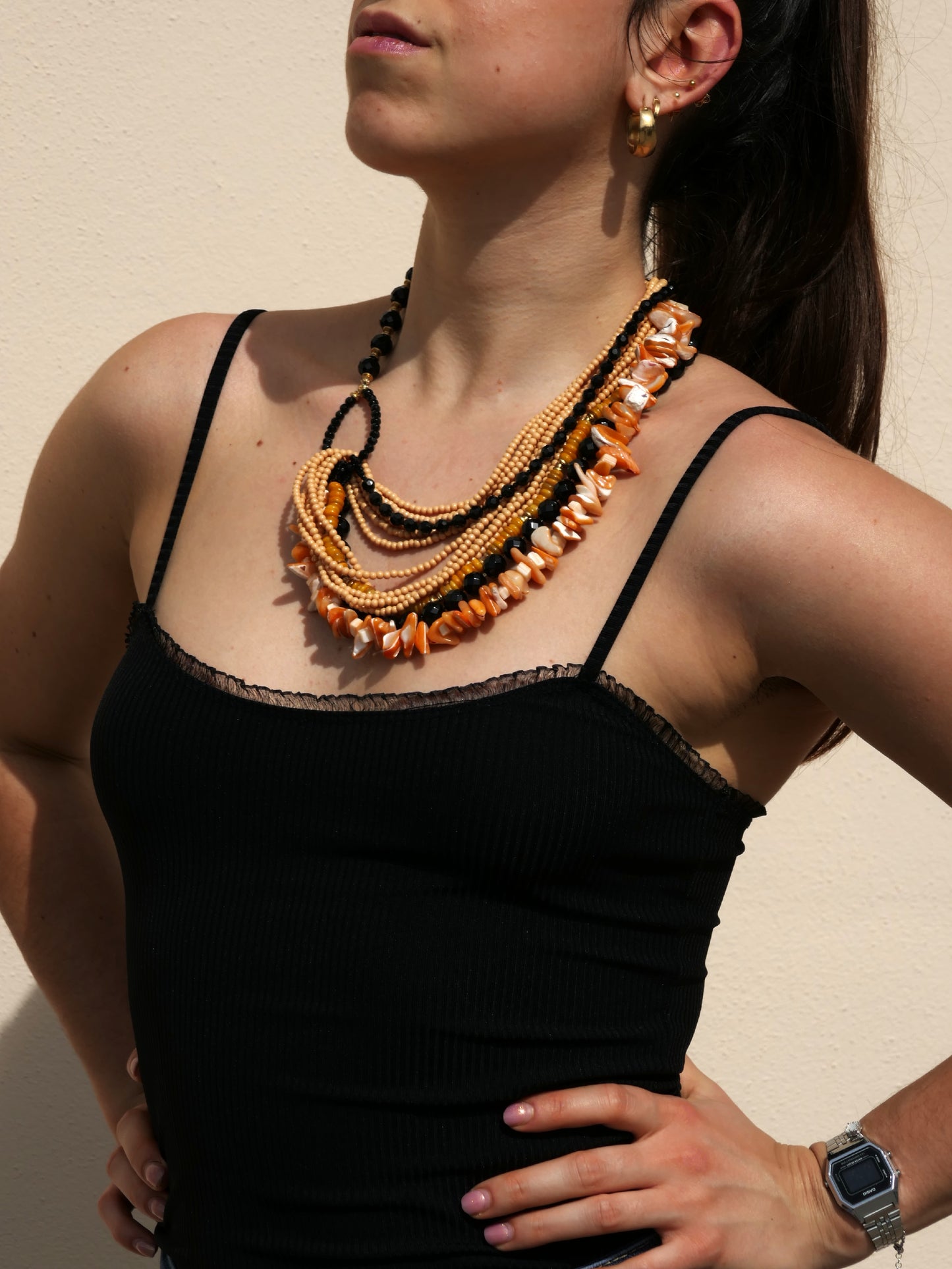 Collana Onice e Madreperla
